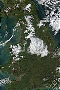Great Britain Covered in Snow from Space: Blank 150 Page Lined Journal for Your Thoughts, Ideas, and Inspiration (Paperback)