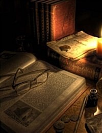 Old Books Read by Candlelight, Jumbo Oversized: Blank 150 Page Lined Journal for Your Thoughts, Ideas, and Inspiration (Paperback)