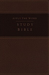 NKJV, Apply the Word Study Bible, Large Print, Imitation Leather, Brown, Indexed, Red Letter Edition: Live in His Steps (Imitation Leather)