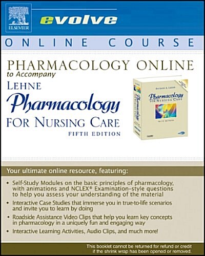 Pharmacology Online to Accompany Lehne Pharmacology for Nursing Care, 5th edition (Software)