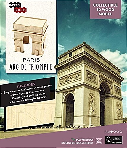 INCREDIBUILDS: PARIS: ARC DE TRIOMPHE 3D WOOD MODEL (Book)