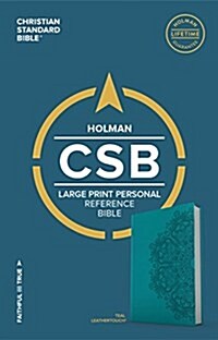 CSB Large Print Personal Size Reference Bible, Teal Leathertouch (Imitation Leather)