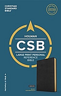 CSB Large Print Personal Size Reference Bible, Black Leathertouch, Indexed (Imitation Leather)