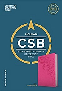 CSB Large Print Compact Reference Bible, Pink Leathertouch (Imitation Leather)