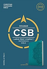 CSB Large Print Compact Reference Bible, Teal Leathertouch (Imitation Leather)