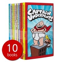 Captain Underpants 10 Book Set 캡틴언더팬츠 10권 세트 (Paperback 10권)