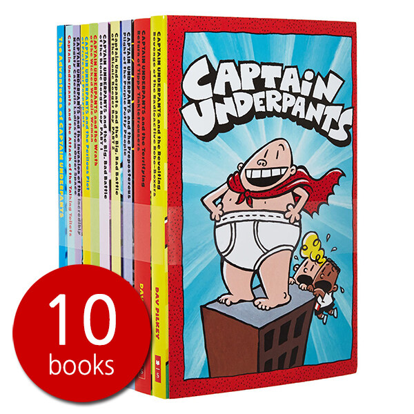 [중고] Captain Underpants 10 Book Set 캡틴언더팬츠 10권 세트 (Paperback 10권)