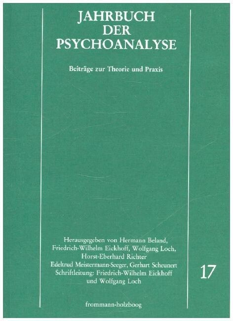 Jahrbuch Der Psychoanalyse. Band 17 (Hardcover)