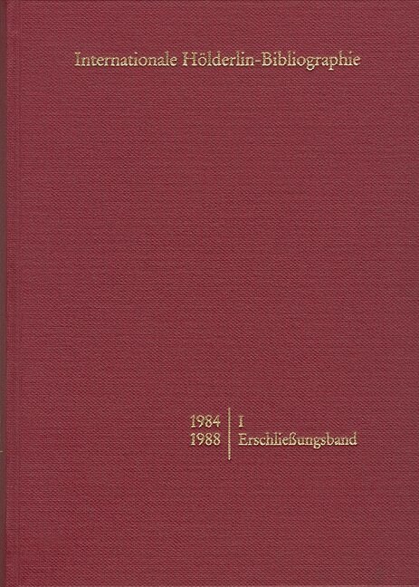 1984-1988. I Erschliessungsband (Hardcover)