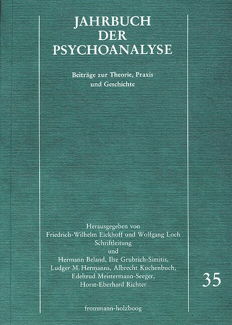 Jahrbuch Der Psychoanalyse, Band 35 (Paperback)