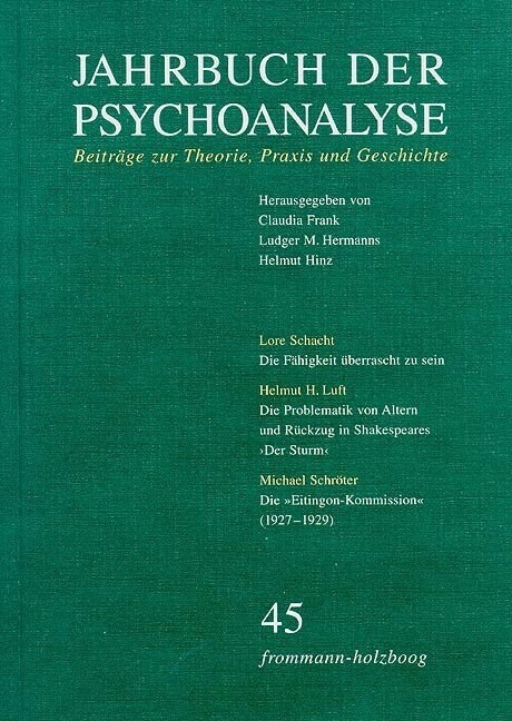 Jahrbuch Der Psychoanalyse, Band 45 (Paperback)