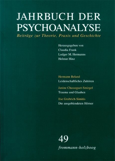 Jahrbuch Der Psychoanalyse, Band 49 (Paperback)