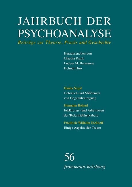 Jahrbuch Der Psychoanalyse, Band 56 (Paperback)