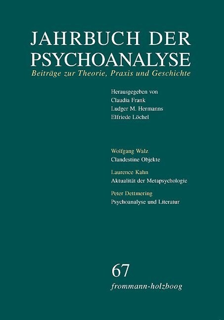 Jahrbuch Der Psychoanalyse, Band 67 (Paperback)