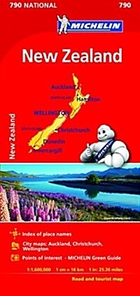 Michelin New Zealand Map # 790 (Folded)