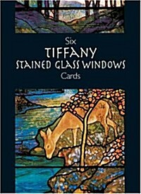 Six Tiffany Stained Glass Windows Cards (Paperback)