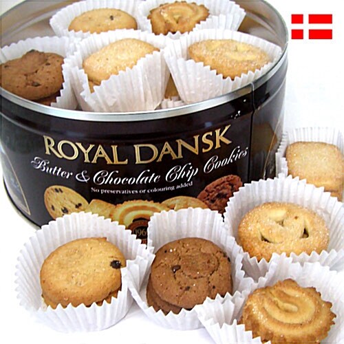[덴마크직수입/초특가] 로얄댄스크 버터앤 초코릿칩쿠키681g(90개입/대용량) 간식 쿠키 