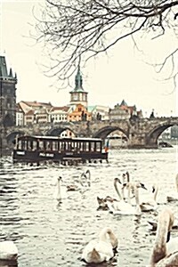 Swans at Charles Bridge, for the Love of the Czech Republic: Blank 150 Page Lined Journal for Your Thoughts, Ideas, and Inspiration (Paperback)