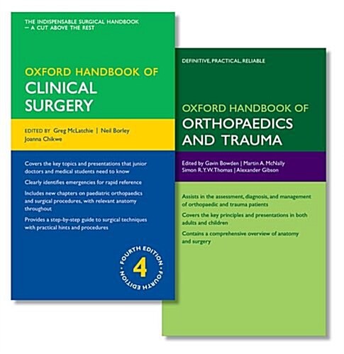 Oxford Handbook of Clinical Surgery and Oxford Handbook of Orthopaedics and Trauma (Paperback)