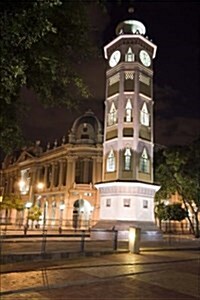 Clock Tower at Night in Guayaquil Ecuador Journal: 150 Page Lined Notebook/Diary (Paperback)