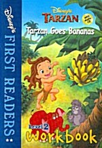 [중고] Disneys First Readers Level 2 Workbook : Tarzan Goes Bananas - TARZAN (Paperback + CD 1장)Tarzan