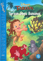 Disney's First Readers Level 2 : Tarzan Goes Bananas - Tarzan (Hardcover + CD 1장)