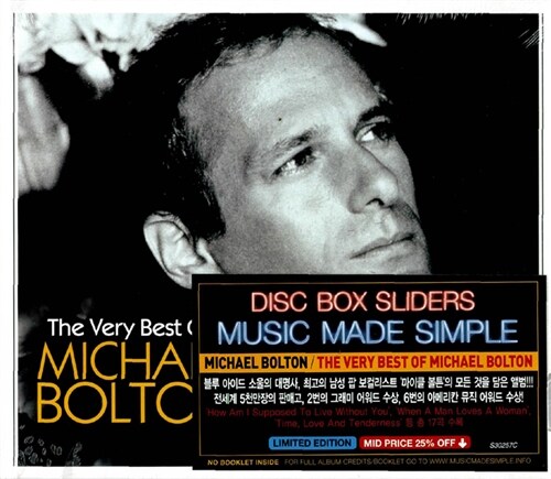 Michael Bolton - The Very Best Of (Disc Box Sliders: Mid Price)