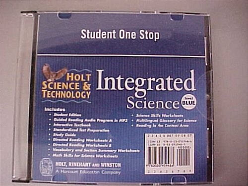 Holt Science & Technology: Student One-Stop CD-ROM Level Blue Integrated Science 2008 (Hardcover)