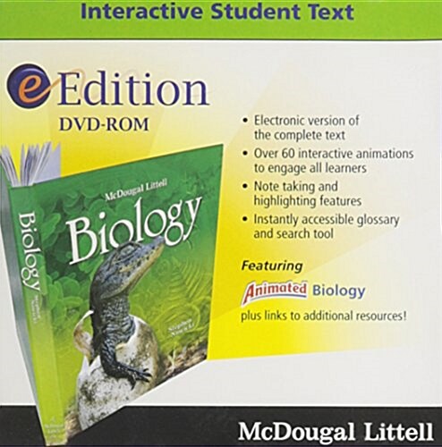 Holt McDougal Biology: Eedition DVD-ROM 2008 (DVD-Audio)