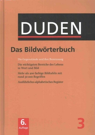 Duden 3 Das Bildwoerterbuch (Hardcover)