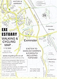 Exe Estuary Walking & Cycling Map: Exeter to Dawlish Warren & Exmouth Including Topsham (Sheet Map, folded)