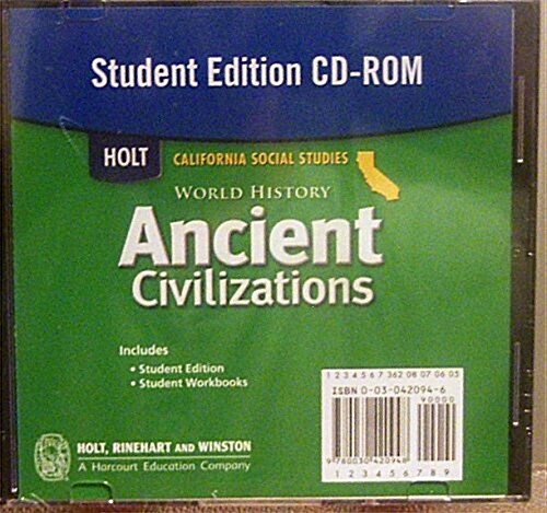 Holt World History California: Students Edition CD-ROM Grades 6-8 Ancient Civilizations 2006 (Hardcover)