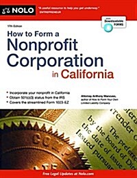 How to Form a Nonprofit Corporation in California (Paperback)