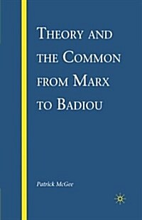 Theory and the Common from Marx to Badiou (Paperback)