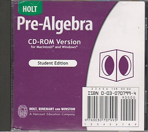 Holt Pre-Algebra: Student Edition CD-ROM Pre-Algebra 2004 (Hardcover)