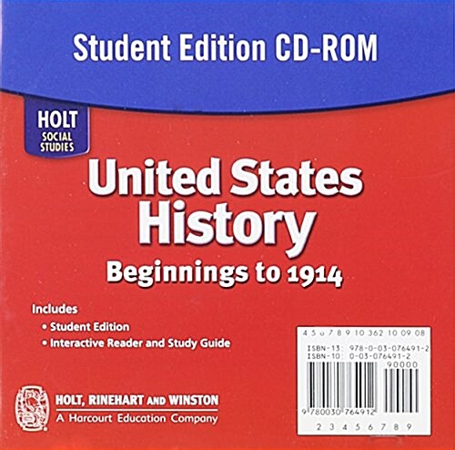 United States History: Student Edition CD-ROM Beginnings to 1914 2007 (Hardcover)