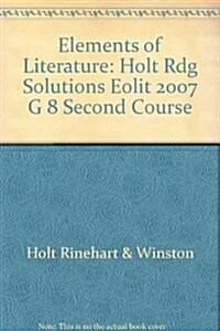 Elements of Literature: Reading Solutions Second Course (Spiral, Student)
