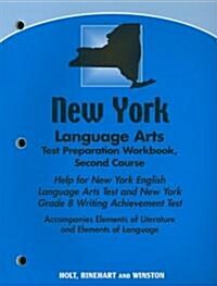 Elements of Literature, Grade 8 Language Arts Test Preparation Workbook Second Course (Paperback)