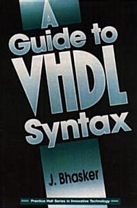 [중고] A Guide to VHDL Syntax (Paperback)
