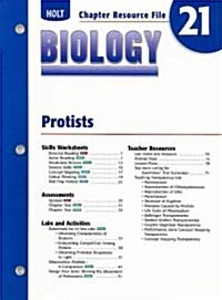 Holt Biology Chapter 21 Resource File: Protists (Paperback)
