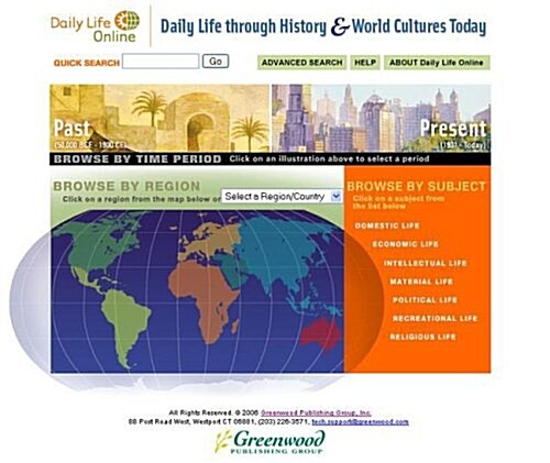 Greenwoods Daily Life Online: A Living Encyclopedia of Everyday Life Past and Present [Six Volumes] (Hardcover)