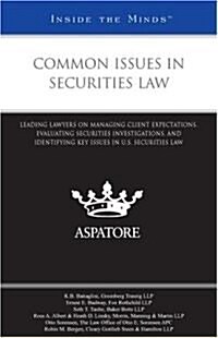 Common Issues in Securities Law (Paperback)