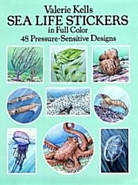 Sea Life Stickers in Full Color: 48 Pressure-Sensitive Designs (Paperback)