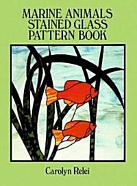 Marine Animals Stained Glass Pattern Book (Paperback)