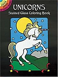 Unicorns Stained Glass Coloring Book (Paperback)
