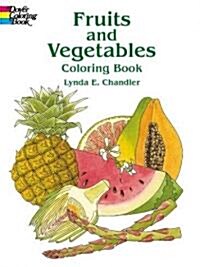 [중고] Fruits and Vegetables Coloring Book (Paperback)