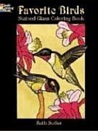 Favorite Birds Stained Glass Coloring Book (Paperback)