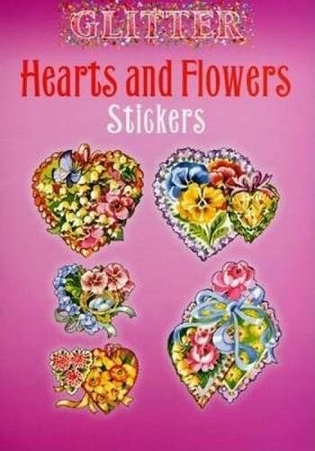 Glitter Hearts and Flowers Stickers (Novelty)
