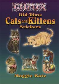 Glitter Old-Time Cats and Kittens Stickers (Paperback)