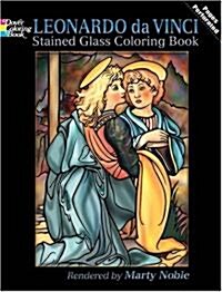 Leonardo Da Vinci Stained Glass Coloring Book (Paperback)